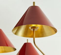 Monroe Red Enamel Shade, Set of 2 (12")