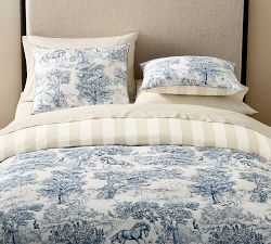 Brandon Maxwell Groveland Toile Reversible Duvet Cover