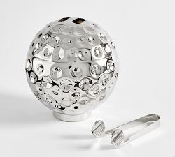 Figural Golf Ice Bucket &amp; Tongs