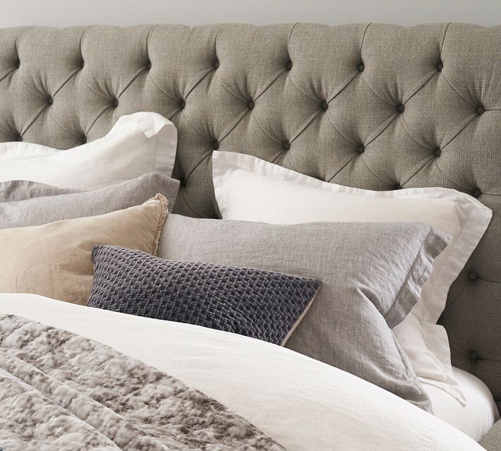 Chesterfield Tufted Upholstered Headboard | Pottery Barn