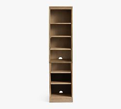 Printer's Narrow Bookcase with Open Shelf (18")