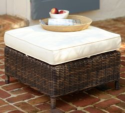 Torrey Wicker Outdoor Ottoman (25")