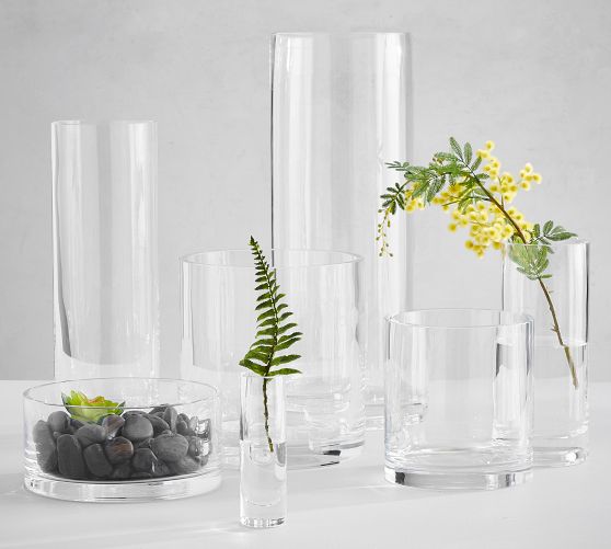 Aegean Clear Glass Vases by Pottery Barn