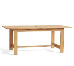 Malibu Teak Rectangular Extendable Outdoor Dining Table (75"-104")