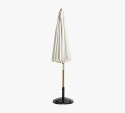 Premium 9' Round Outdoor Patio Umbrella &ndash; Teak Tilt Frame​