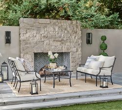 Riviera Metal Rectangular Outdoor Coffee Table (48")