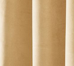 Custom Velvet Twill Blackout Curtain - Gold