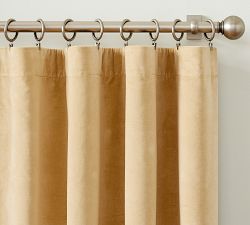 Custom Velvet Twill Blackout Curtain - Gold