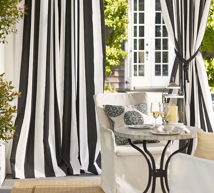 curtains for patio umbrella Outdoor Waterproof Ocean Vacation Beach Light Filtering Thermal Insulated Privacy Drapes with Grommets 54x95 available in four lengths Outdoor Curtains For Patio -