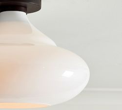 Mccarthy Milk Glass Flush Mount (14")
