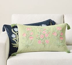 Roller Rabbit Floral Decorative Lumbar Pillow Cover
