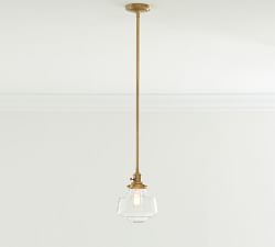 Schoolhouse Glass Pole Pendant (8"-12")