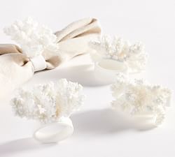 Coral Napkin Rings - Set of 4