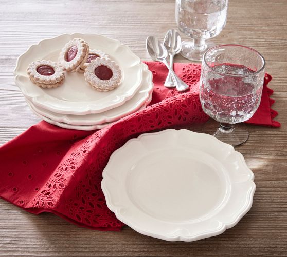 Heirloom Scalloped Bread Plates by Pottery Barn