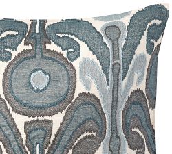 Kenmare Ikat Embroidered Pillow Cover