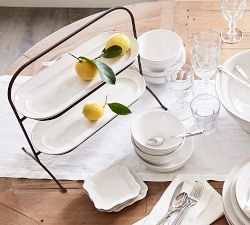 Cambria Stoneware Tiered Stand