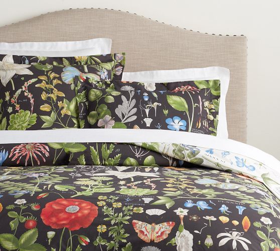 Poppy Reversible Percale Duvet Cover by Pottery Barn