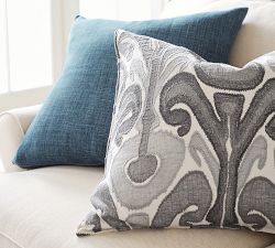 Kenmare Ikat Embroidered Pillow Cover