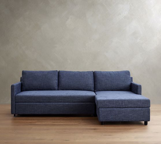 Pacifica Slim Arm Trundle Chaise Sleeper Sectional (101") by Pottery Barn