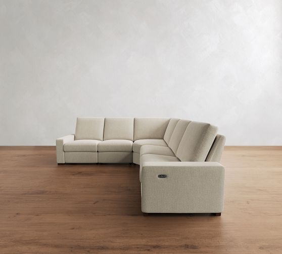 Turner Square Arm Power Reclining L-Shaped Sectional (117") by Pottery Barn