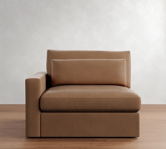 Build Your Own Westwood Square Arm Deep Seat Leather Sectional by Pottery Barn
