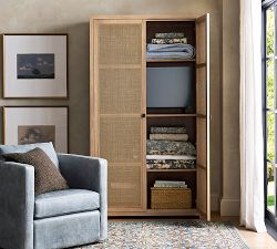 Modern Farmhouse Tall Storage Cabinet (44")