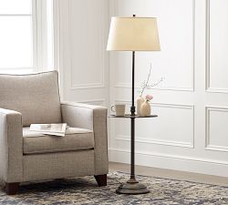 Chelsea Metal Floor Lamp With Tray (57"-73")