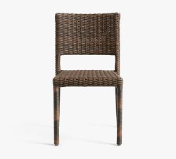 Torrey Wicker Stackable Outdoor Dining Chair, Espresso