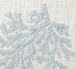 Coral Embroidered Pillow Cover
