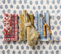 Nila Medallion Block Print Napkins - Set of 4