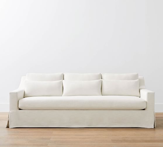 York Slope Arm Deep Seat Slipcovered Sofa (60"-108") by Pottery Barn
