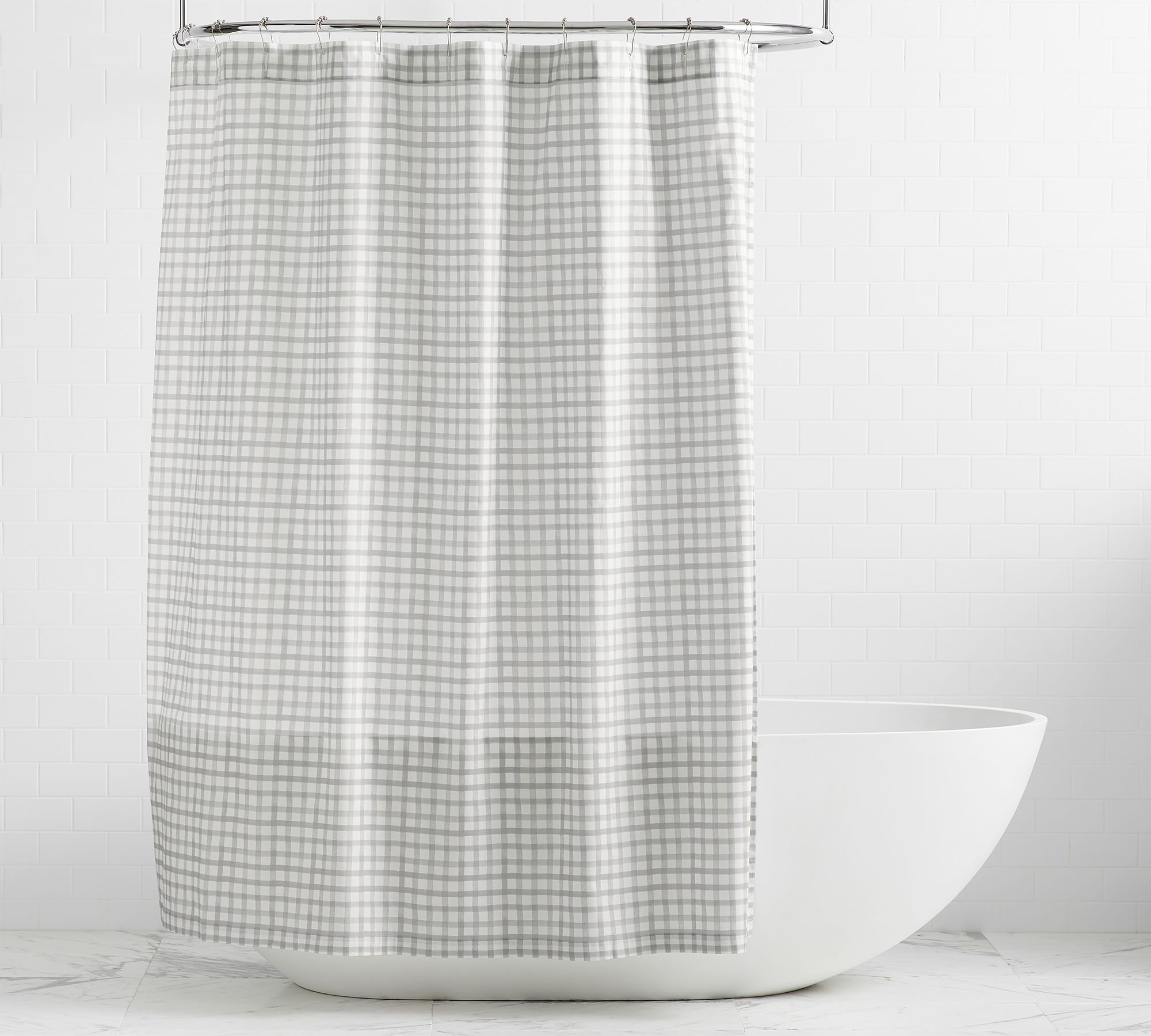 Kipton Plaid Shower Curtain by Pottery Barn
