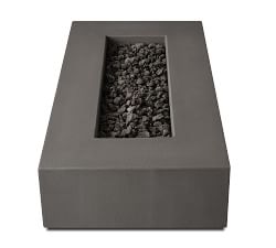 Arbor Concrete Low Rectangular Fire Pit Table (60")