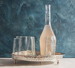 Moroccan Handcrafted Recycled Stemless Champagne Flutes - Set of 6