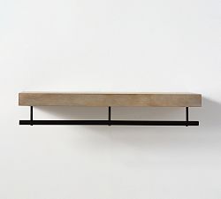 Open Box: Brighton Closet Shelf With Rail (36") - Gray Wash