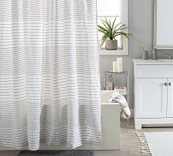 Open Box: Laure Shower Curtain, 72" - Gray/White