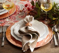 Hammered Stainless Steel Charger Plate - Copper