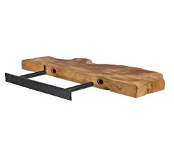 Live Edge Teak Shelf (12"-24")