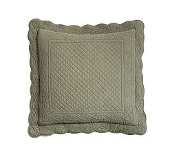 Open Box: Heirloom Scallop Quilted Sham, Euro, Set of 3 - Loden