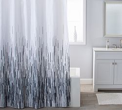 Open Box: Arienne Shower Curtain, 72" - Gray/White