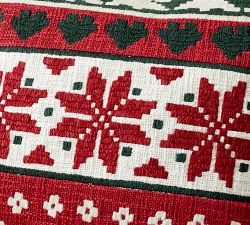 Kodiak Embroidered Fair Isle Sweater Pillow Cover