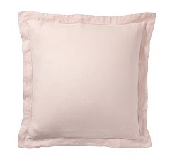 Open Box: Belgian Flax Linen Sham, Euro - Set of 2 - Soft Rose