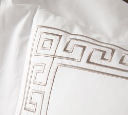 Geo Embroidered Organic Sham