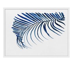 Navy Palms Paper Print