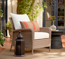 Sunbrella® Passage Striped Outdoor Lumbar Pillow
