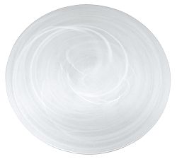 Open Box: Alabaster Glass Serving Platter (16" Diam) - White