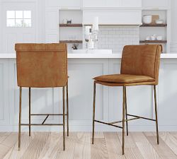 Eugina Leather Bar &amp; Counter Stools
