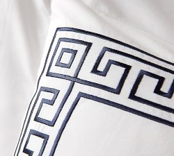 Geo Embroidered Organic Sham