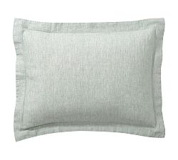 Open Box: Belgian Flax Linen Sham, Standard Set of 3 - Mineral Blue