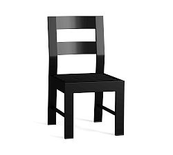 Open Box: Malibu Metal Outdoor Dining Side Chair Frame - Black